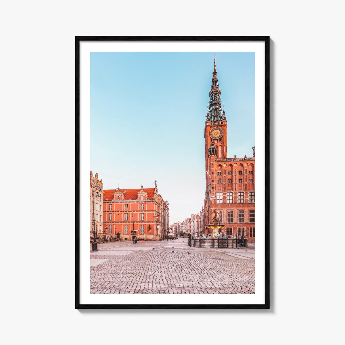 Gdańsk colorful photo poster of Poland – vertical wall art, unframed print shown in interior mockup
