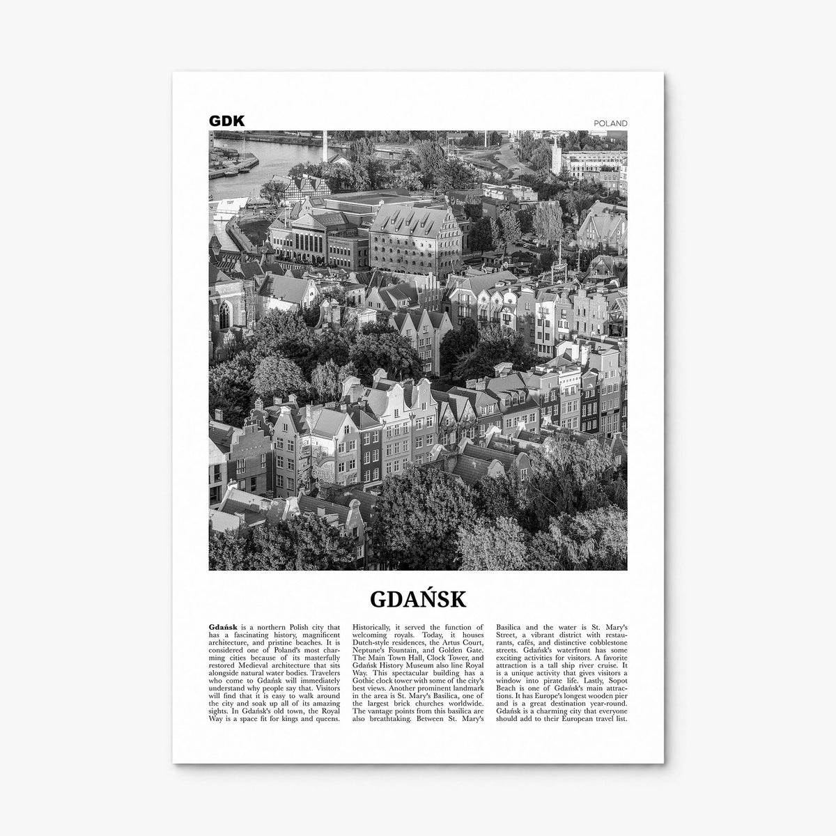 Gdańsk Newspaper No 2 Poster, print only (unframed)