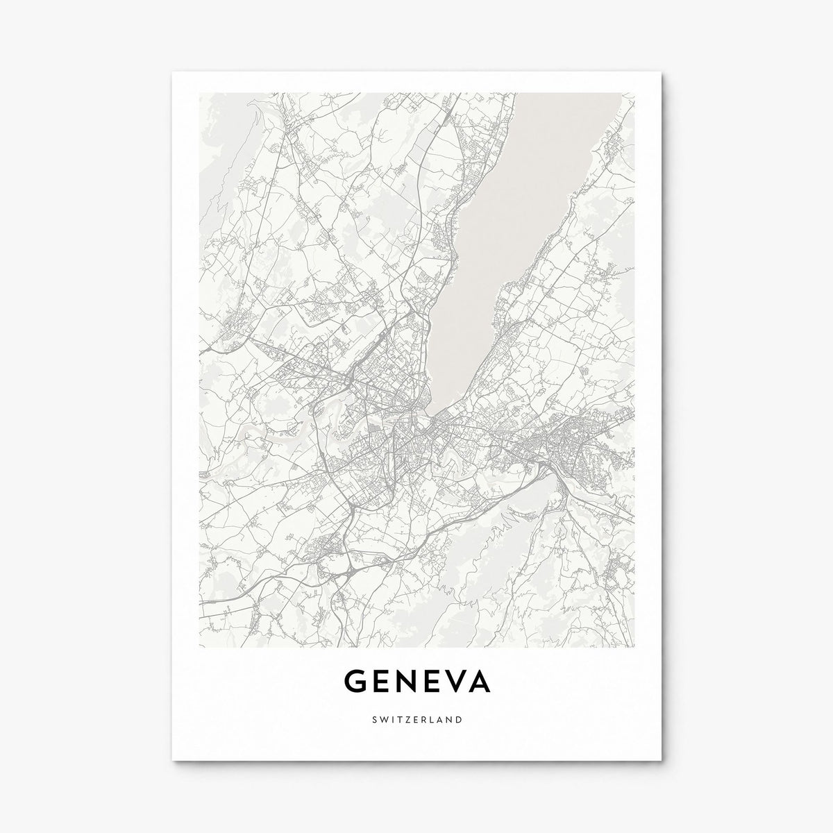 Geneva Map Poster, print only (unframed)