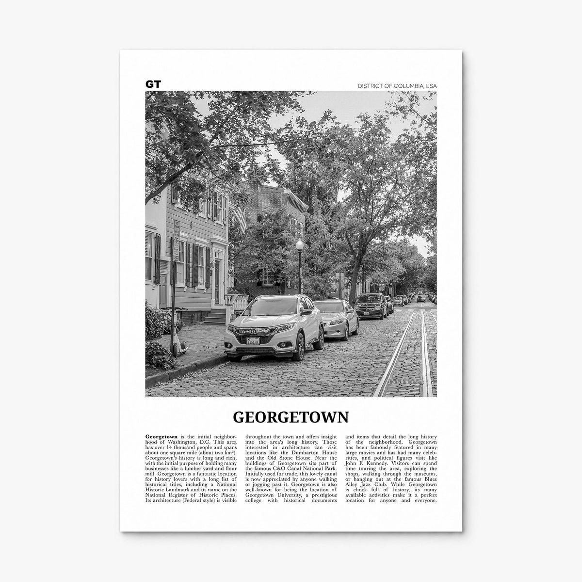 Georgetown, Washington, D.C. Newspaper Poster, print only (unframed)