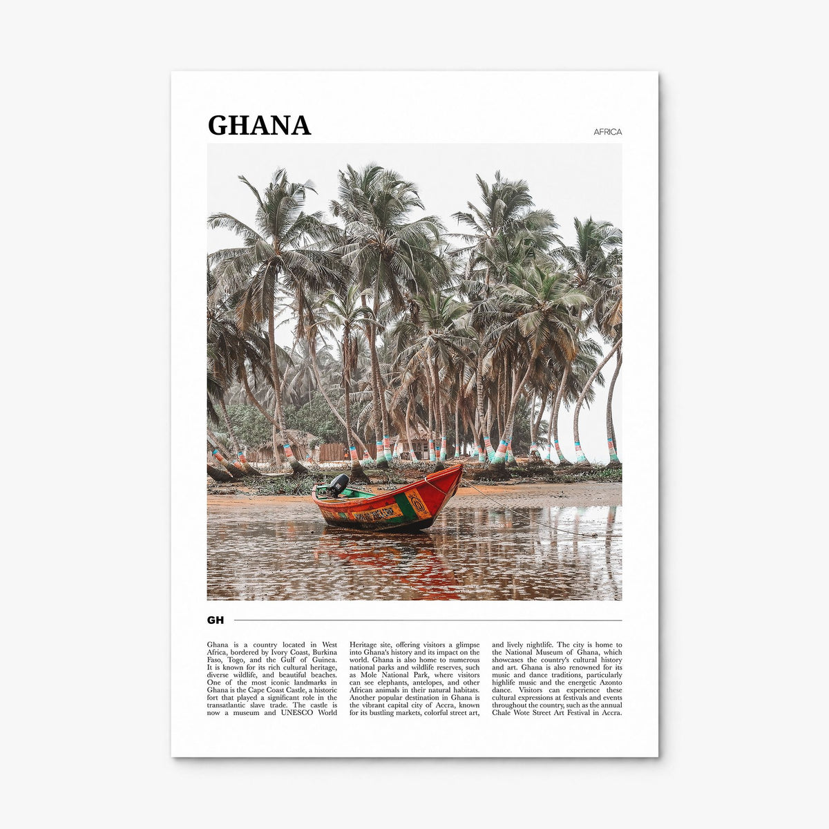 Ghana Travel No 1 Poster, print only (unframed)