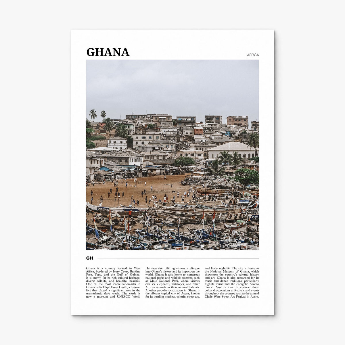 Ghana Travel No 2 Poster, print only (unframed)