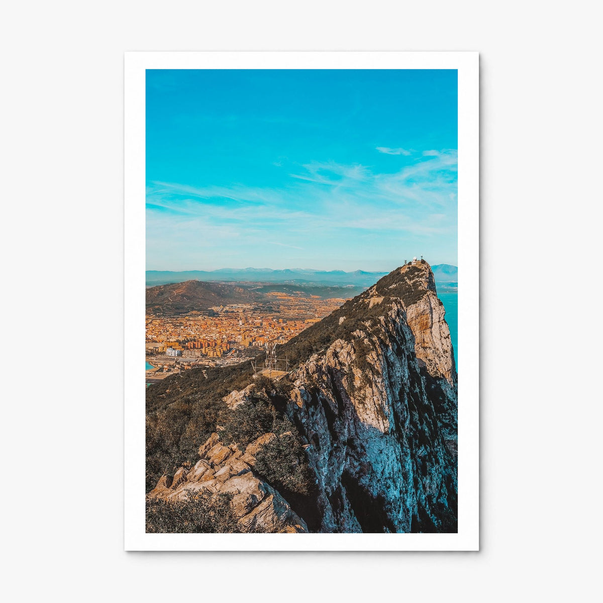 Gibraltar Photo Poster, print only (unframed), white border