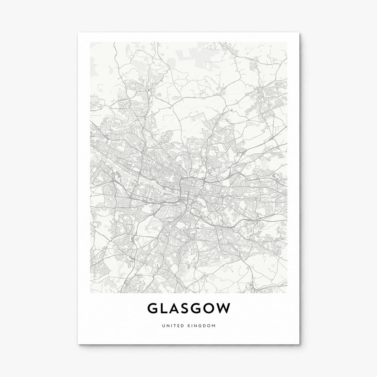 Glasgow Map Poster, print only (unframed)