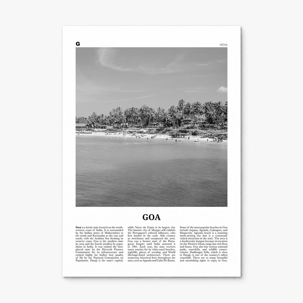 Goa Newspaper No 2 Poster, print only (unframed)