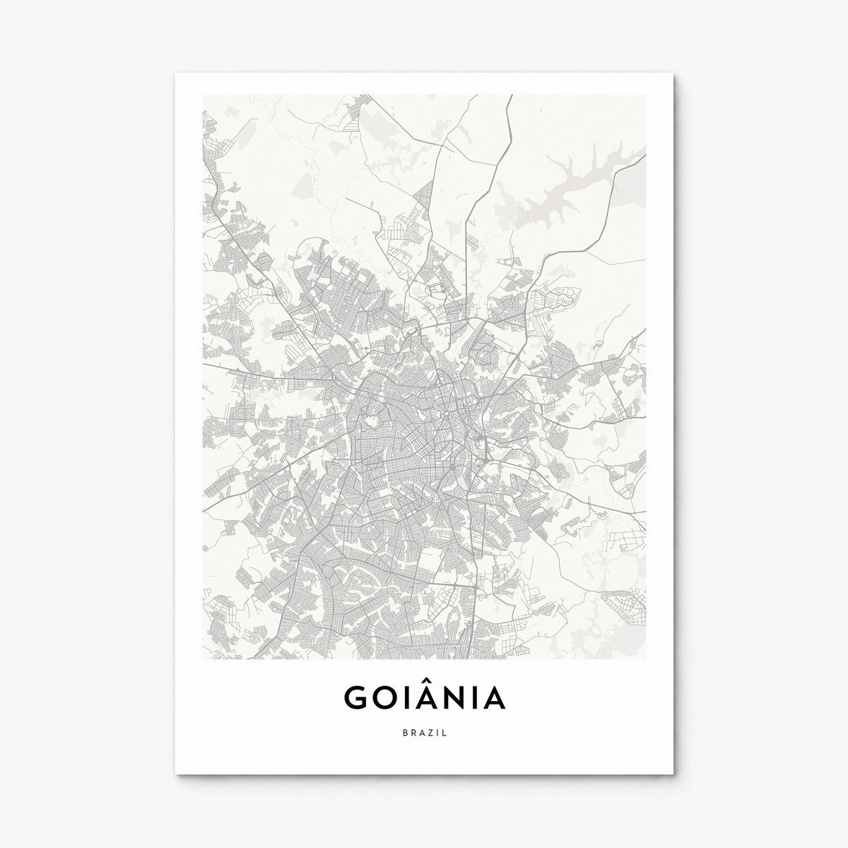 Goiânia Map Poster, print only (unframed)
