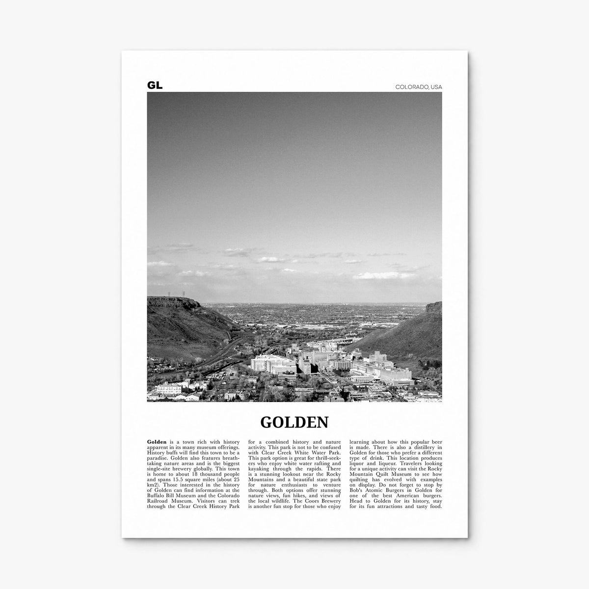 Golden Newspaper Poster, print only (unframed)