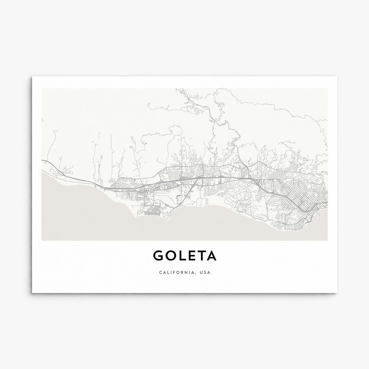 Goleta Map Poster, print only (unframed)
