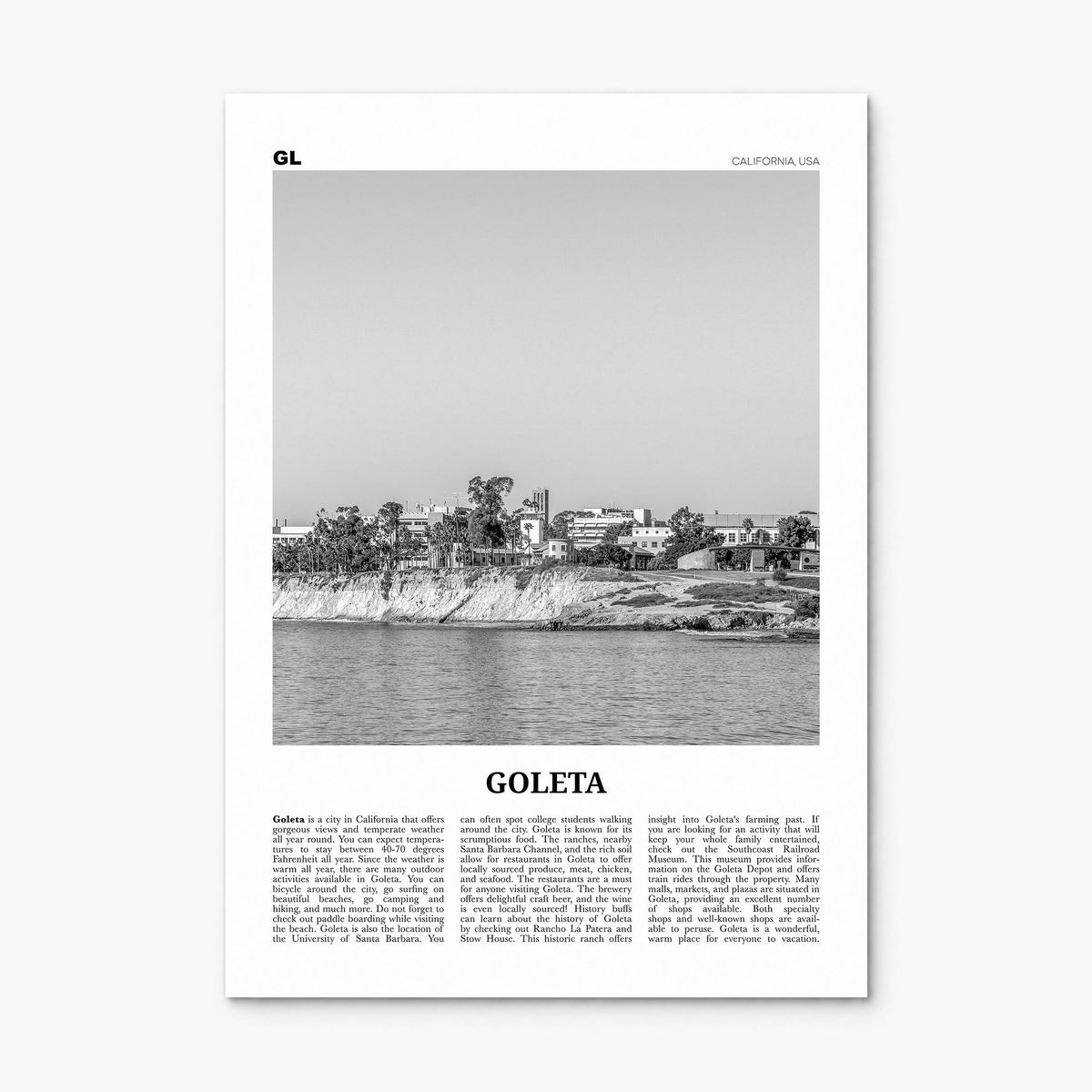 Goleta Newspaper Poster, print only (unframed)