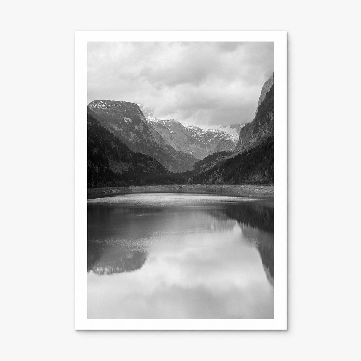 Gosausee Lake Photo Poster, print only (unframed), white border
