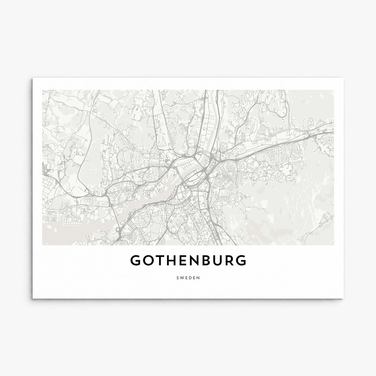 Gothenburg Map Poster, print only (unframed)