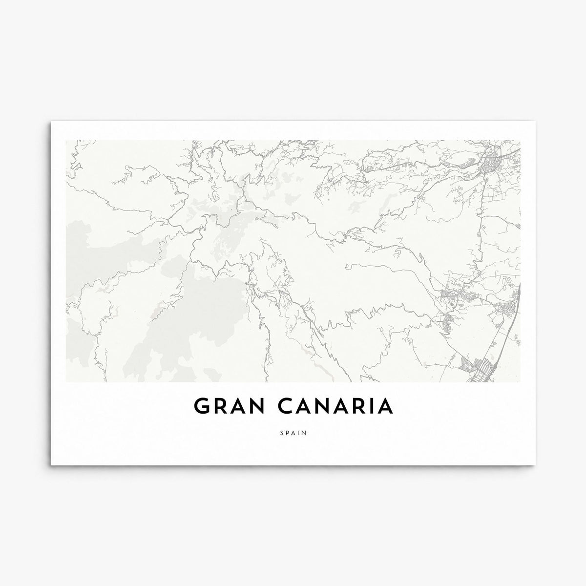 Gran Canaria Map Poster, print only (unframed)