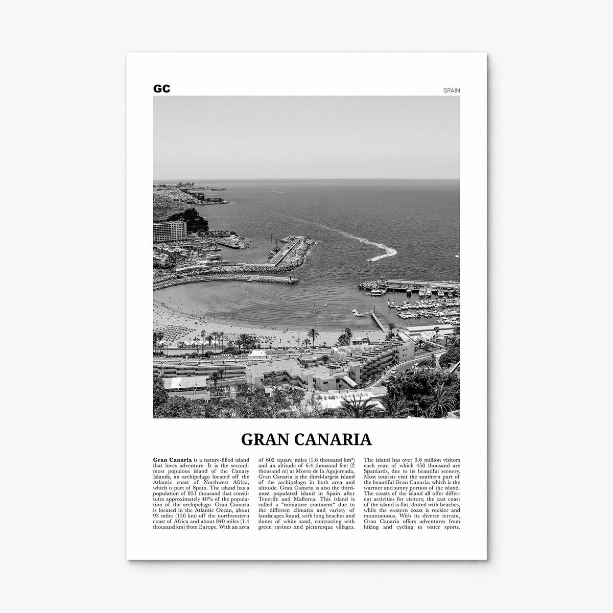 Gran Canaria Newspaper Poster, print only (unframed)