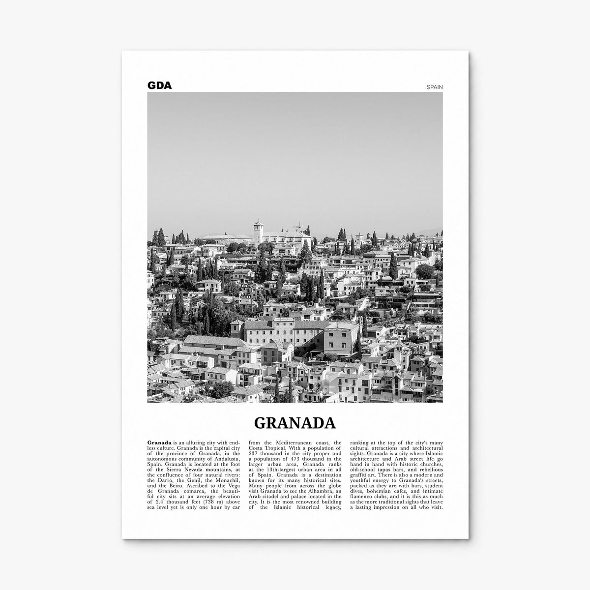 Granada Newspaper No 1 Poster, print only (unframed)