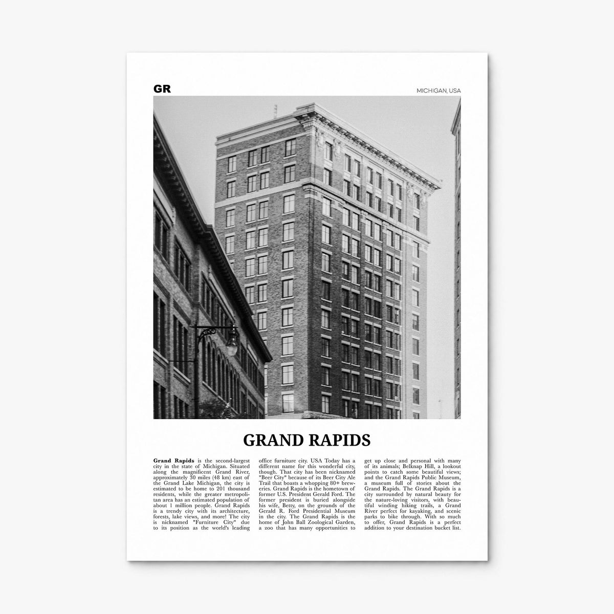 Grand Rapids Newspaper No 2 Poster, print only (unframed)