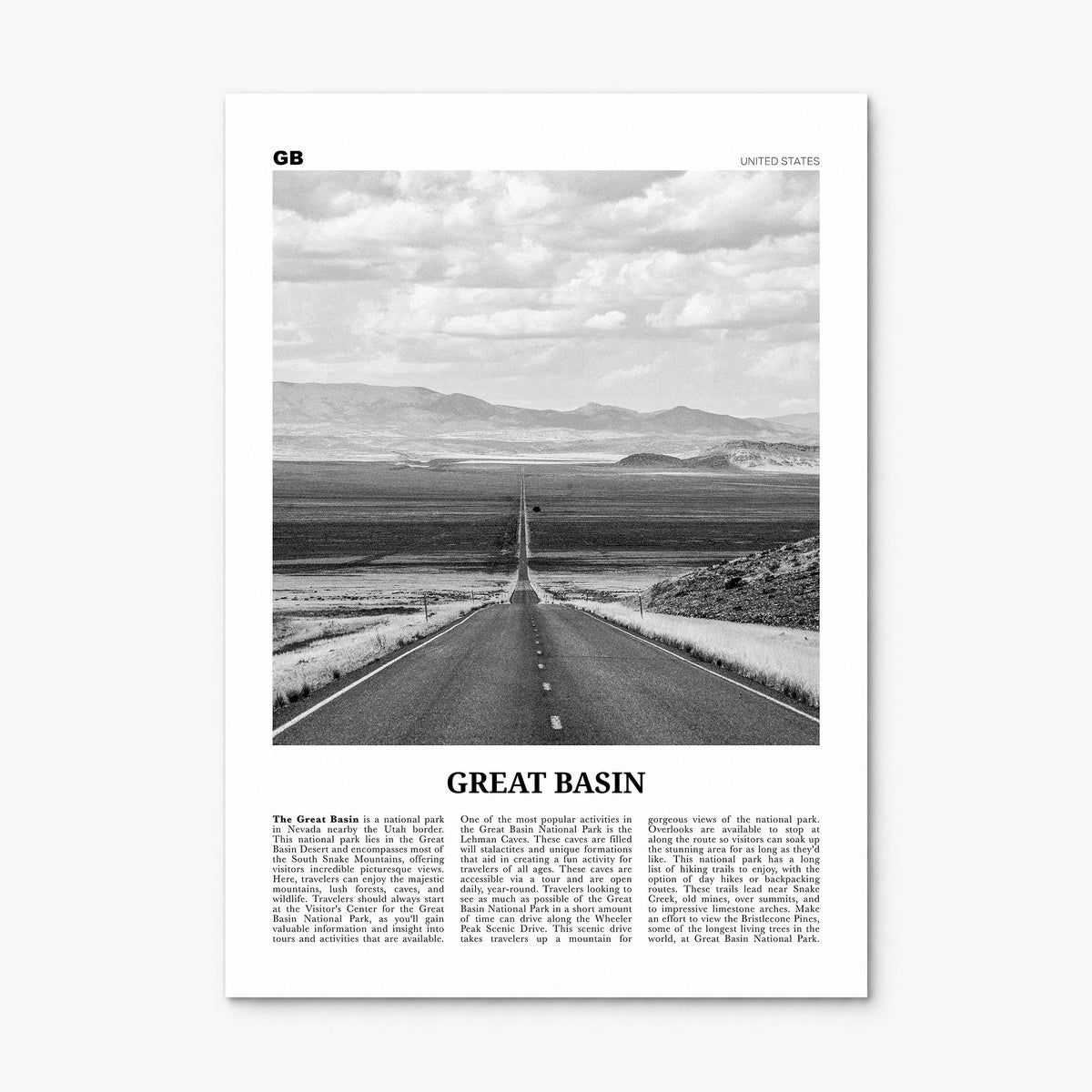 Great Basin Newspaper Poster, print only (unframed)