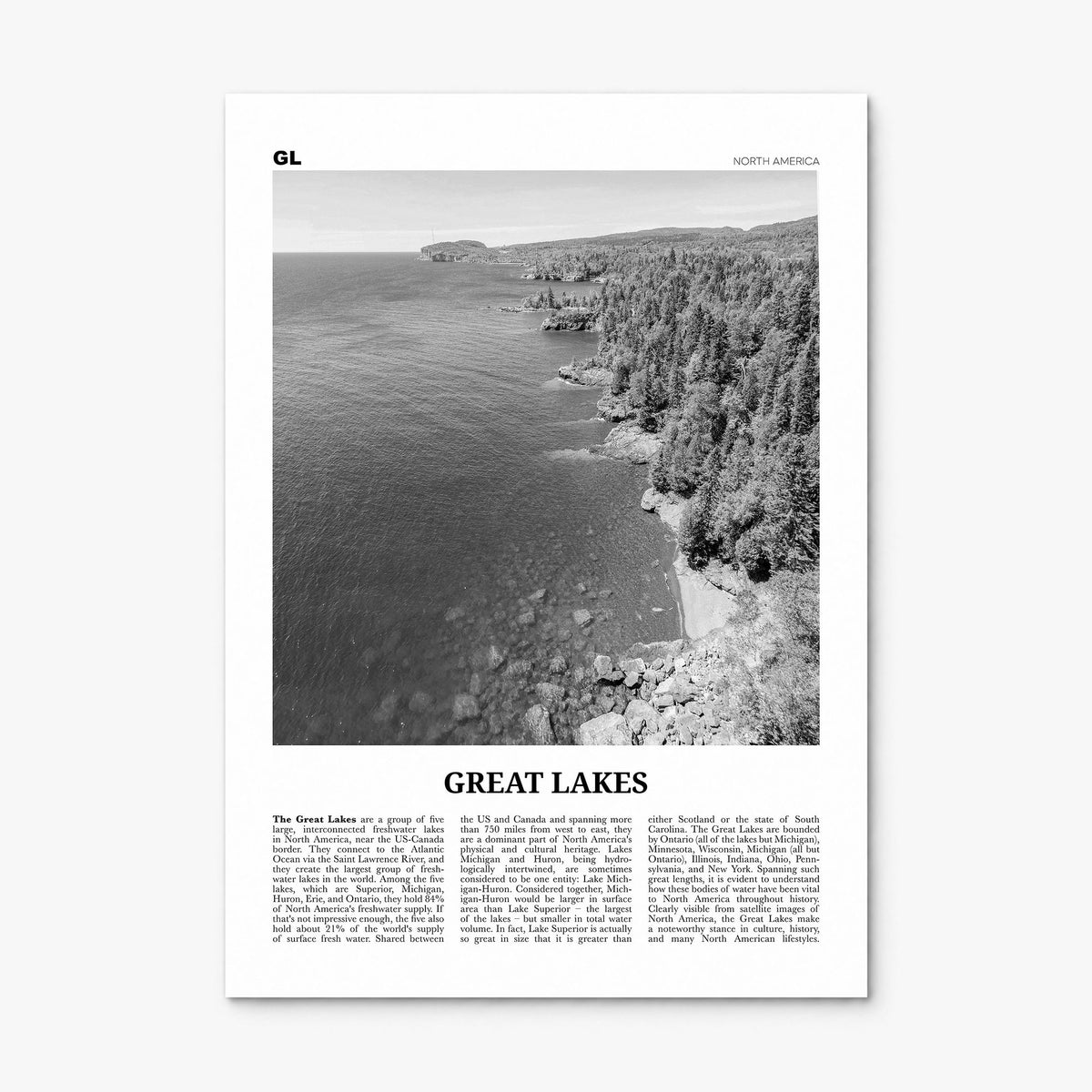Great Lakes Newspaper Poster, print only (unframed)