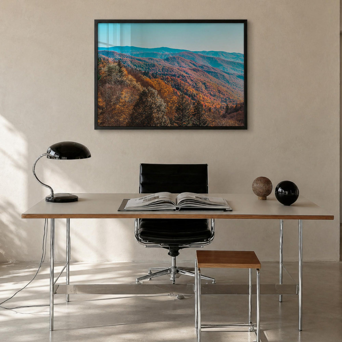 Great Smoky Mountains National Park no. 1 colorful photo poster of Tennessee & North Carolina, USA – horizontal wall art in b