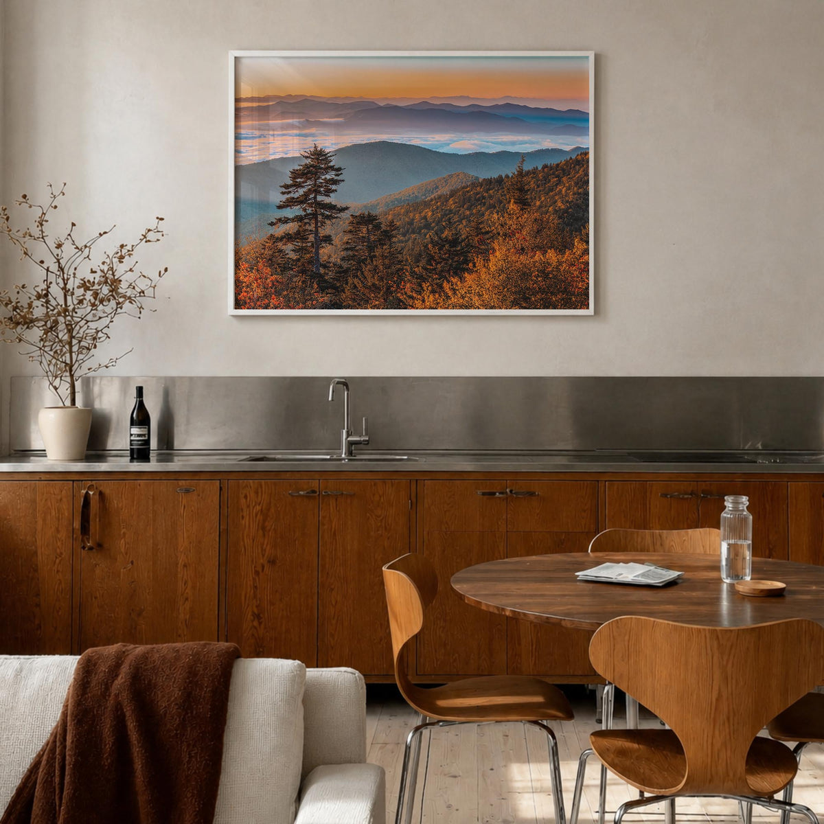 Great Smoky Mountains National Park no. 2 colorful photo poster of Tennessee & North Carolina, USA – horizontal wall art in w