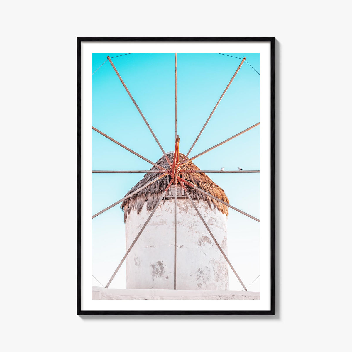 Greece no. 4 colorful photo poster of Europe – vertical wall art, unframed print shown in interior mockup