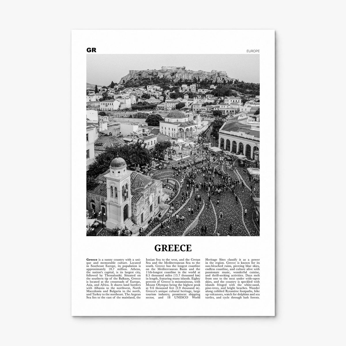 Greece Newspaper No 1 Poster, print only (unframed)