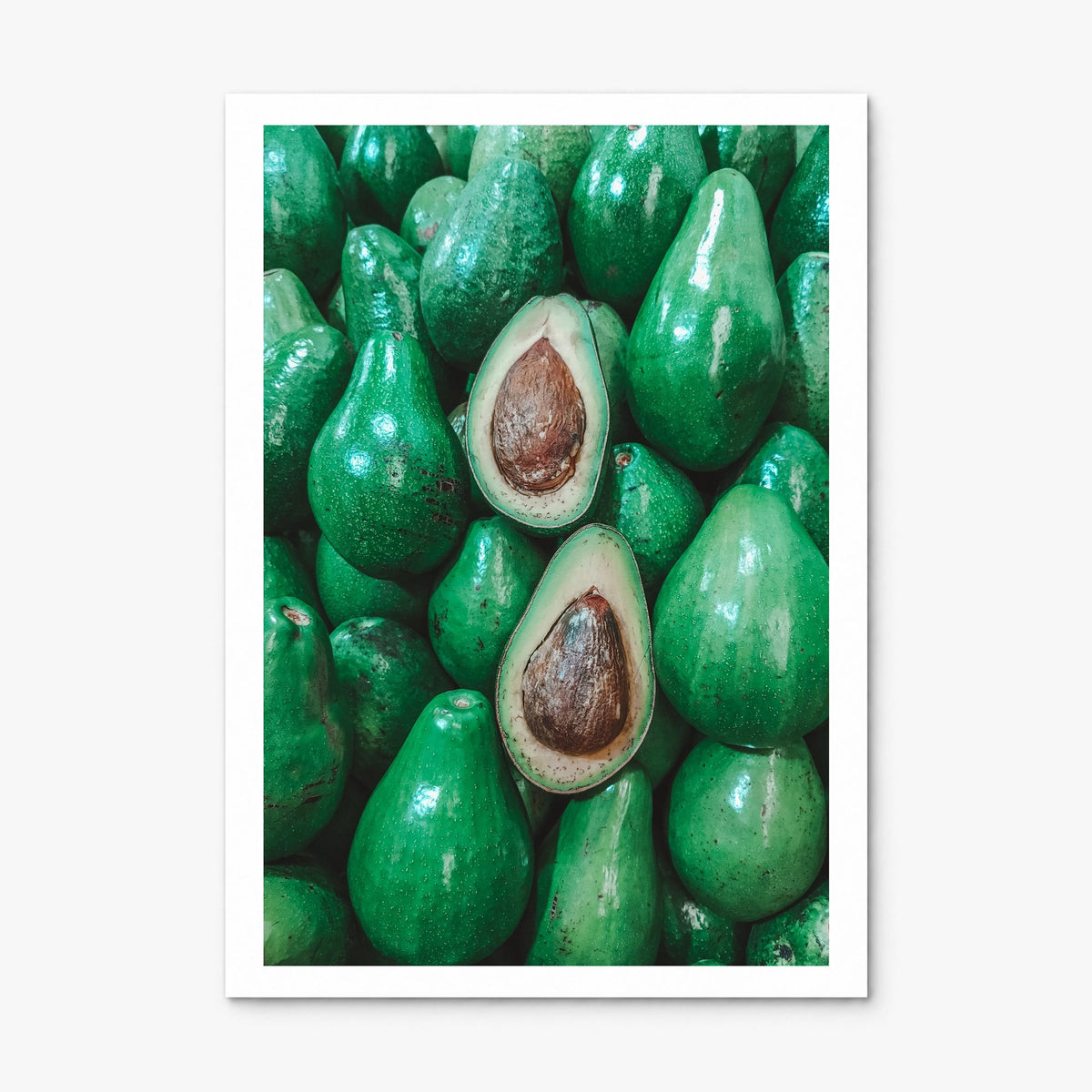 Green Avocados Photo Poster, print only (unframed), white border