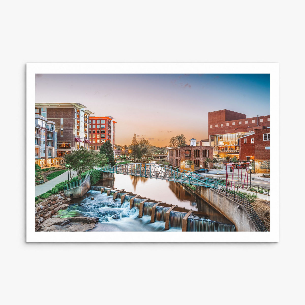 Greenville, South Carolina Photo Poster, print only (unframed), white border