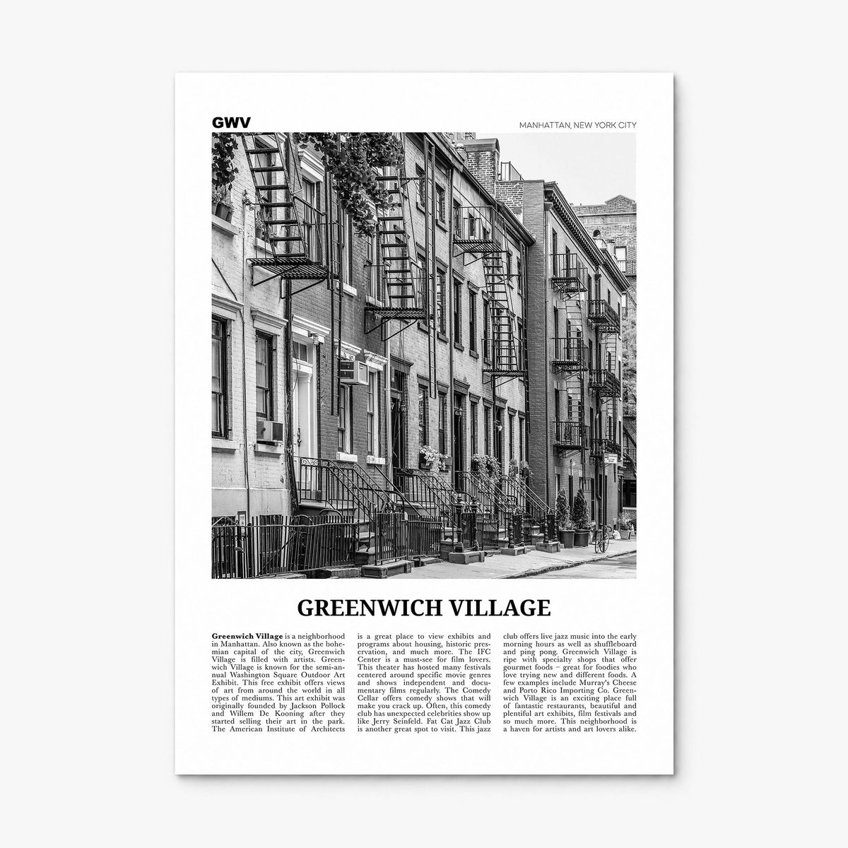 Greenwich Village Newspaper Poster, print only (unframed)