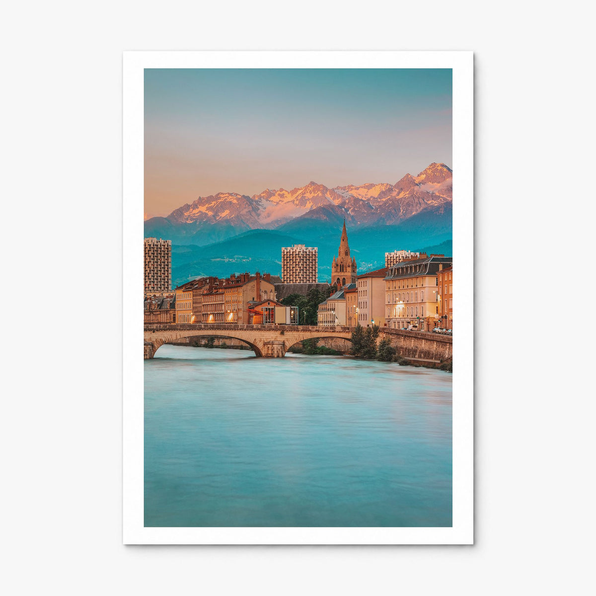 Grenoble Photo Poster, print only (unframed), white border