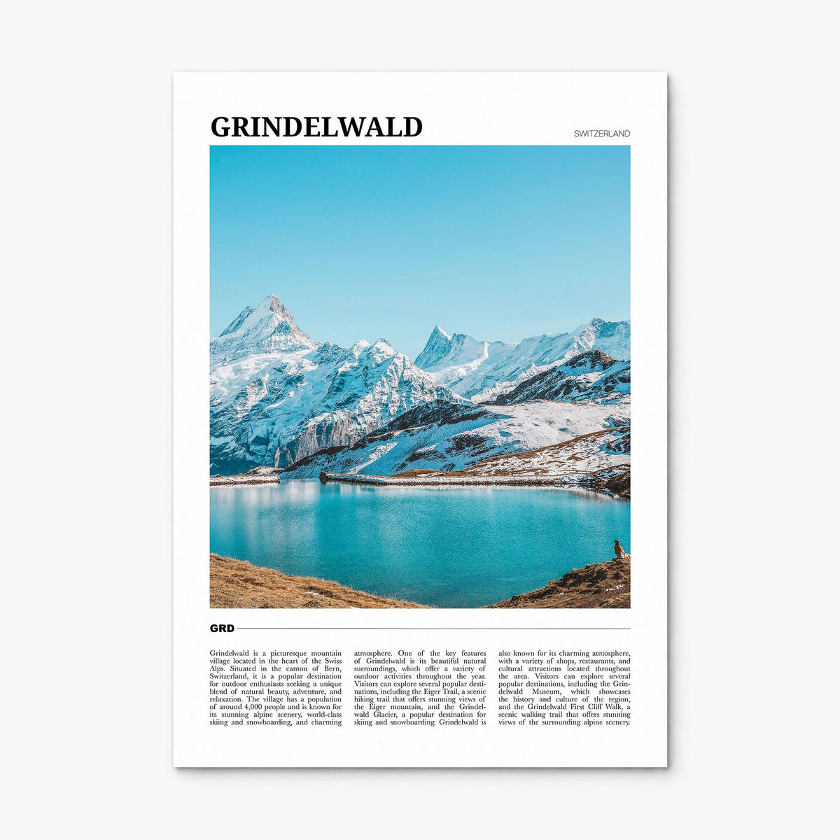 Grindelwald Travel Poster, print only (unframed)