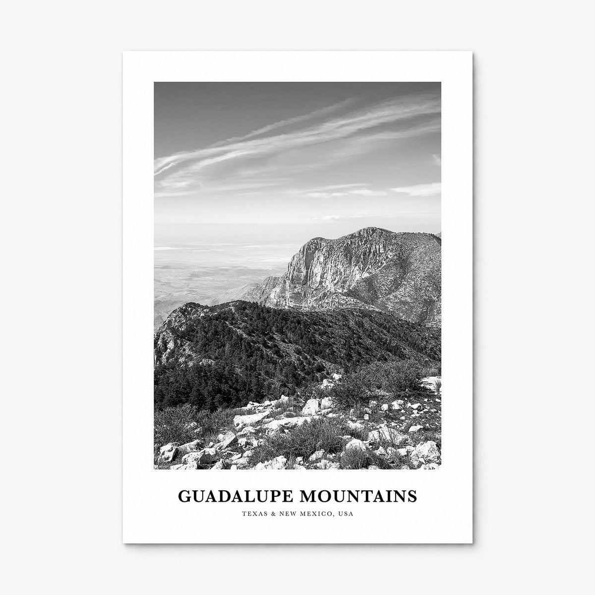 Guadalupe Mountains Classic Poster, print only (unframed)