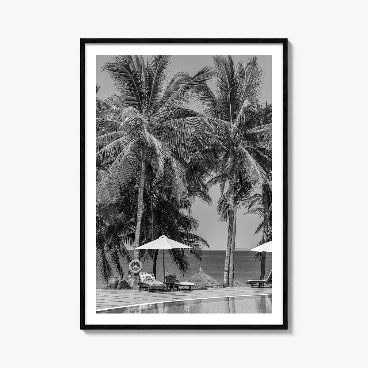 Guam no. 2 black & white photo poster of Oceania – vertical wall art, unframed print shown in interior mockup
