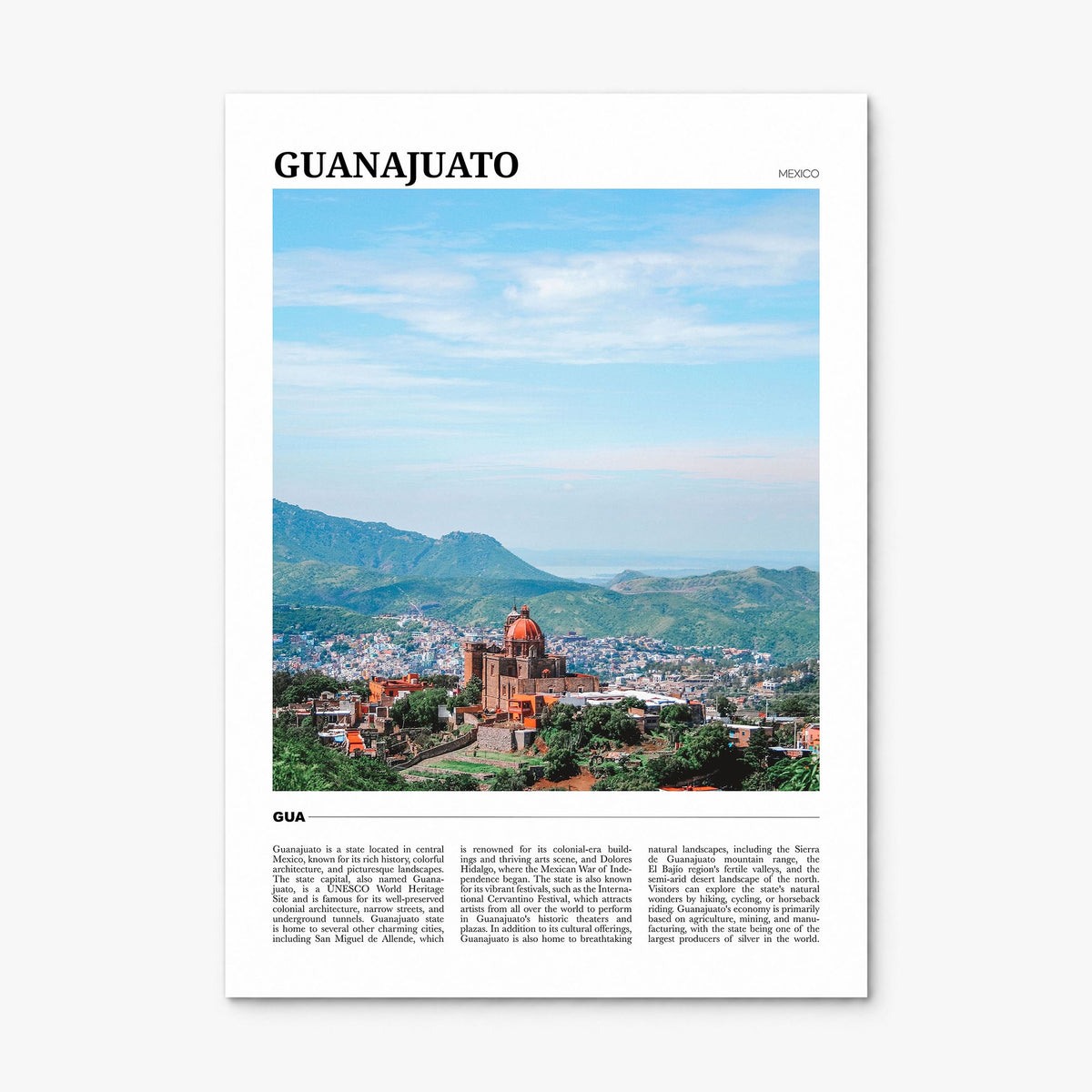 Guanajuato (State) Travel Poster, print only (unframed)