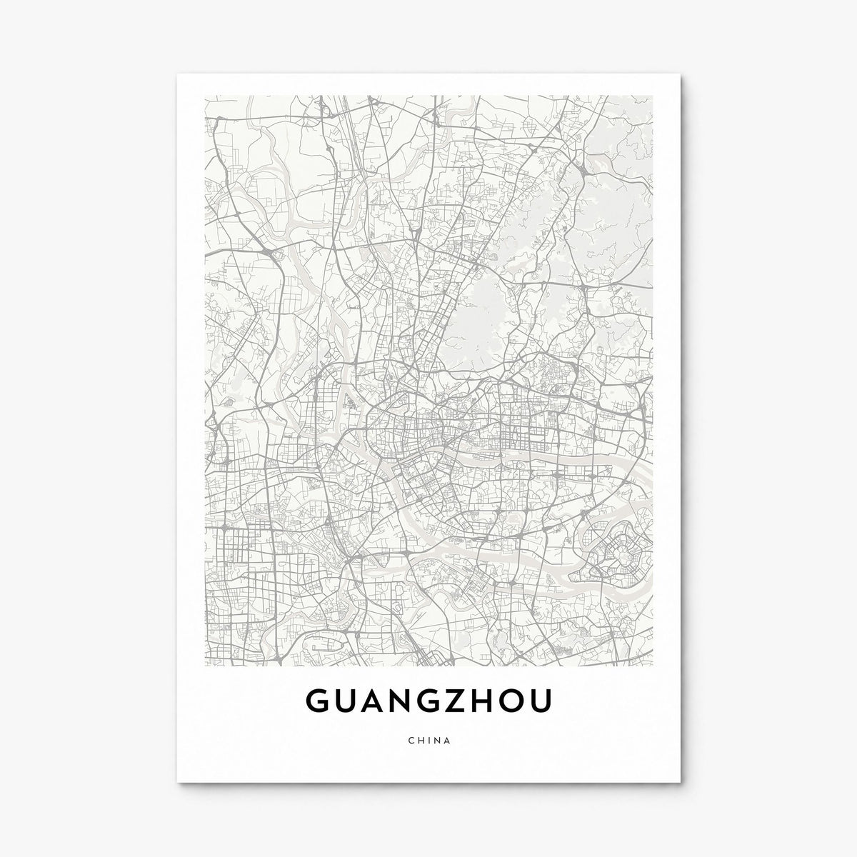 Guangzhou Map Poster, print only (unframed)