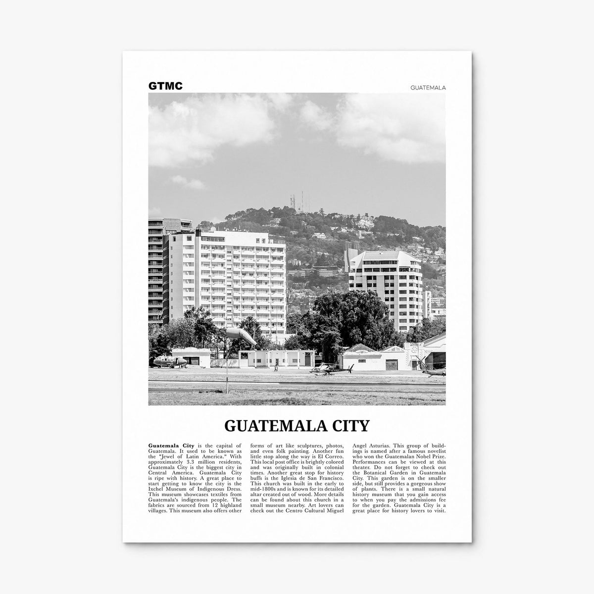 Guatemala City Newspaper Poster, print only (unframed)