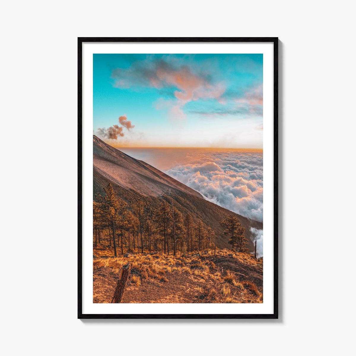 Guatemala colorful photo poster of Central America – vertical wall art, unframed print shown in interior mockup