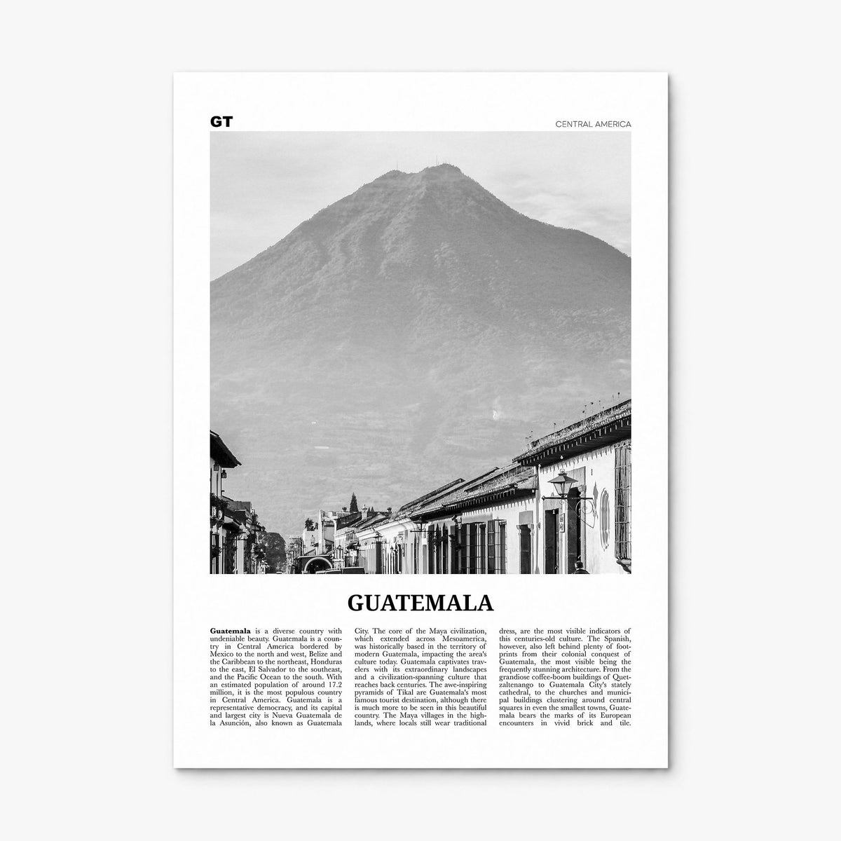 Guatemala Newspaper No 1 Poster, print only (unframed)