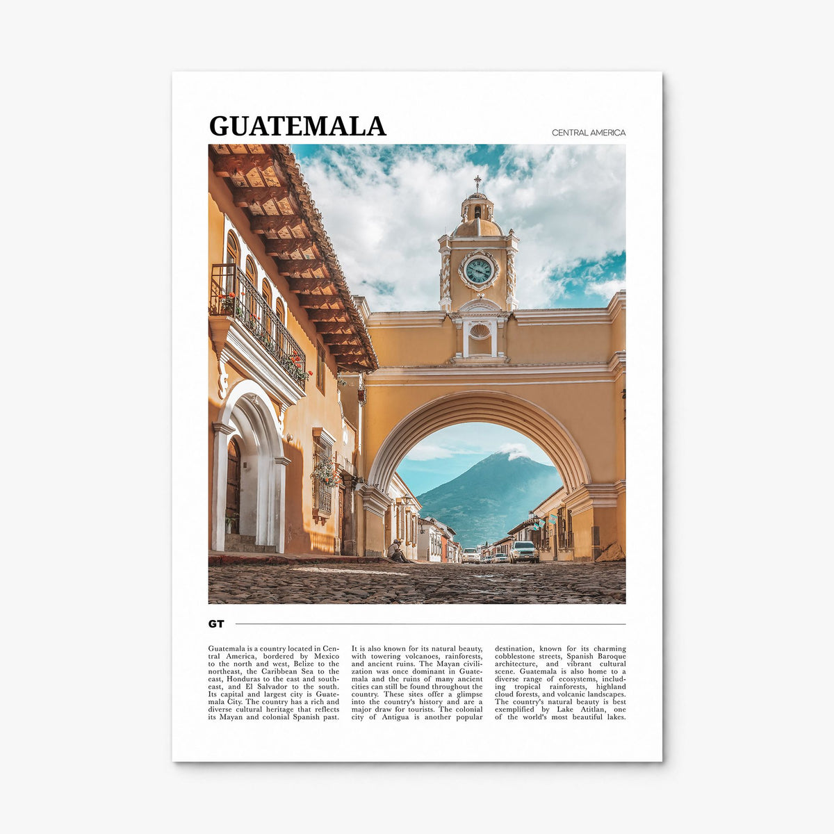 Guatemala Travel Poster, print only (unframed)