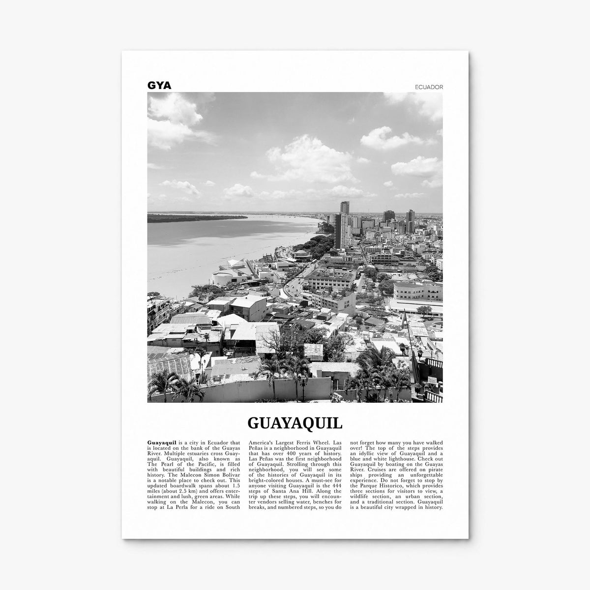Guayaquil Newspaper Poster, print only (unframed)