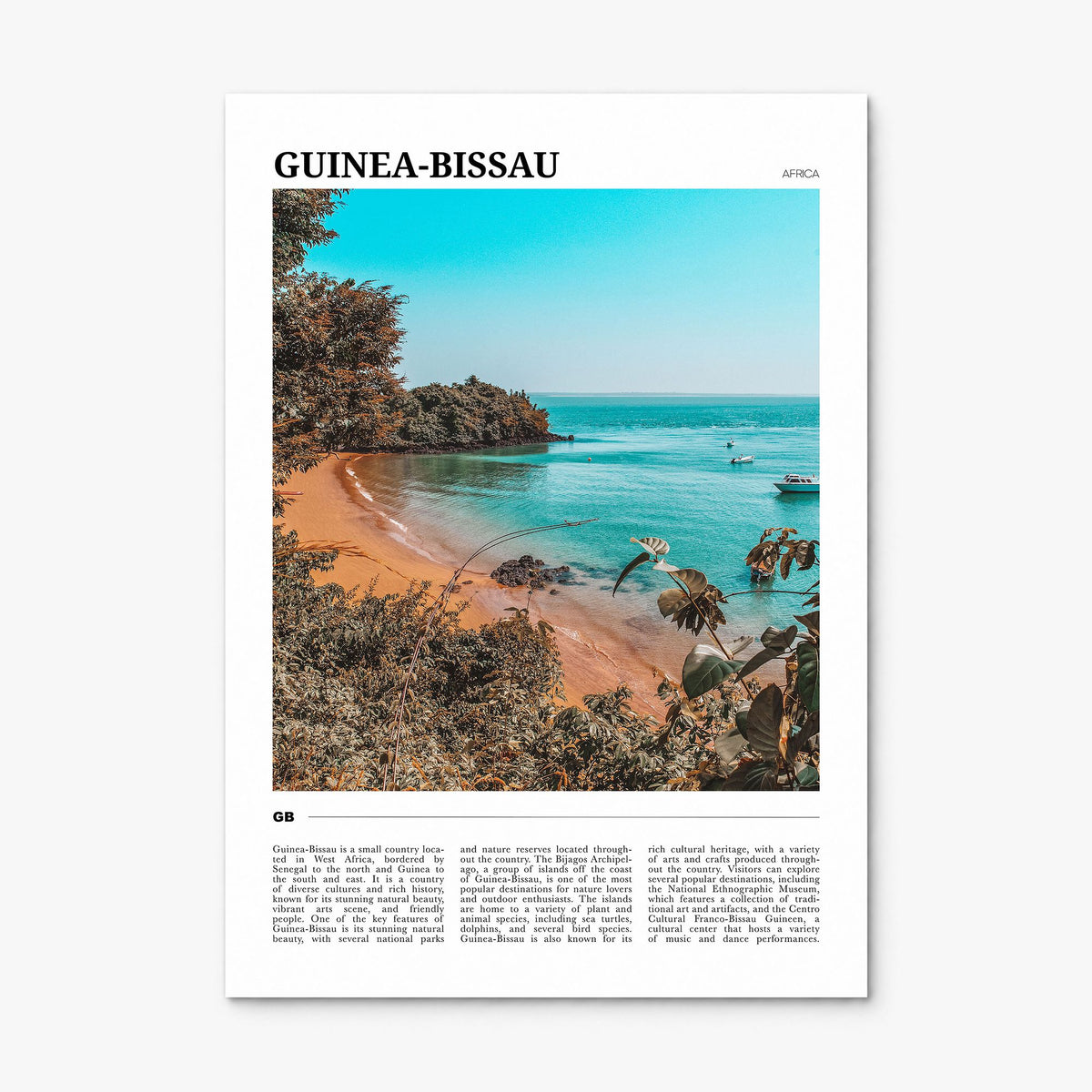 Guinea-Bissau Travel Poster, print only (unframed)