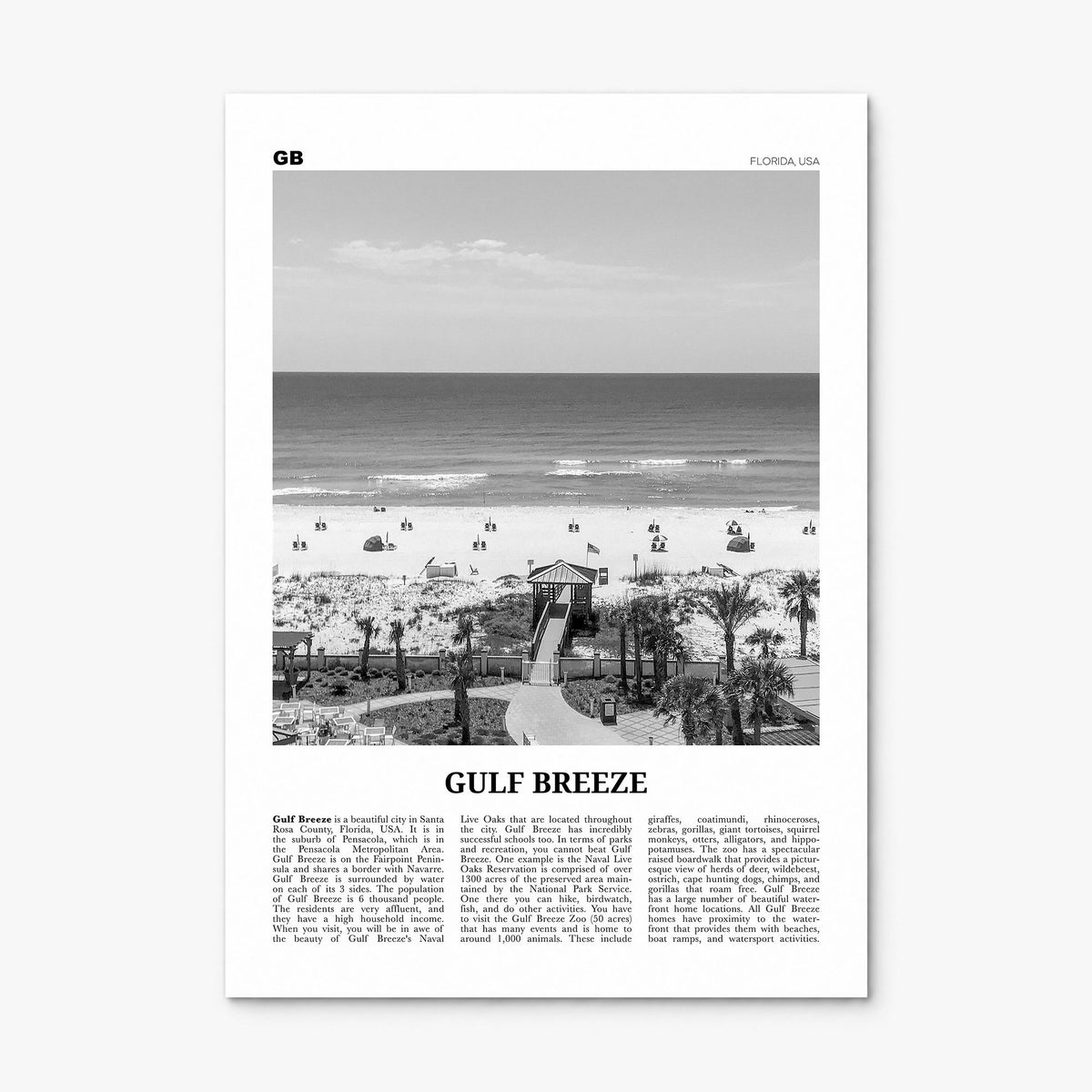 Gulf Breeze Newspaper Poster, print only (unframed)