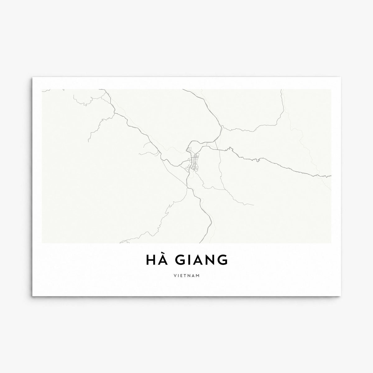 Ha Giang Map Poster, print only (unframed)