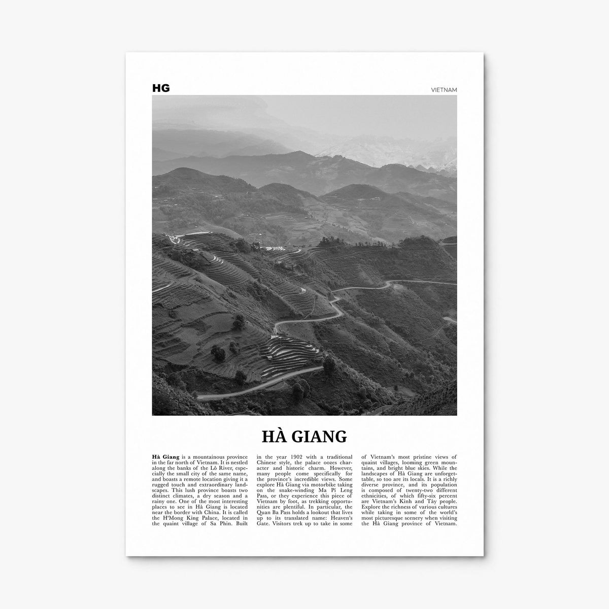 Ha Giang Newspaper Poster, print only (unframed)
