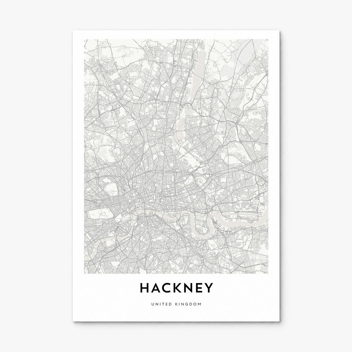 Hackney Map Poster, print only (unframed)
