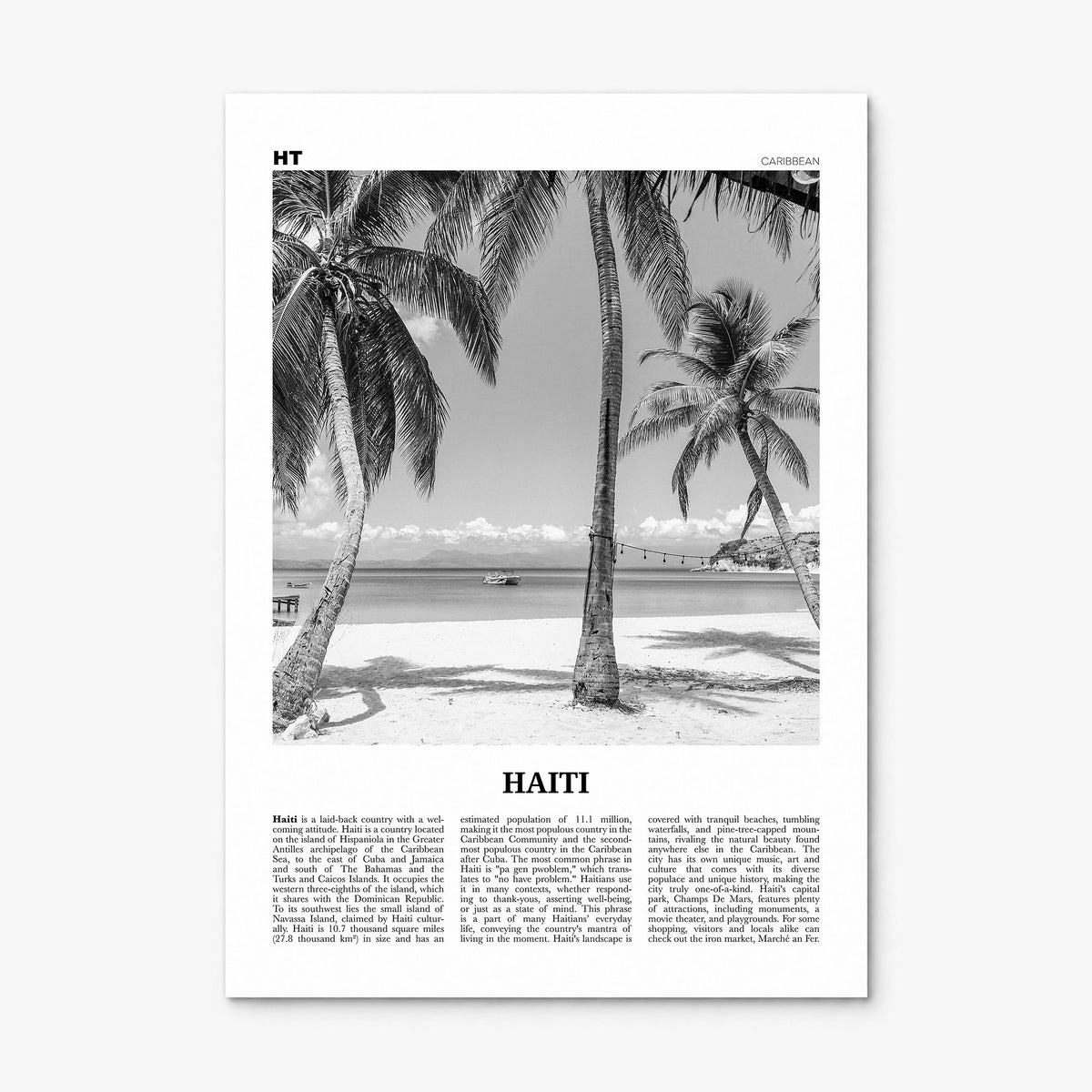 Haiti Newspaper No 3 Poster, print only (unframed)