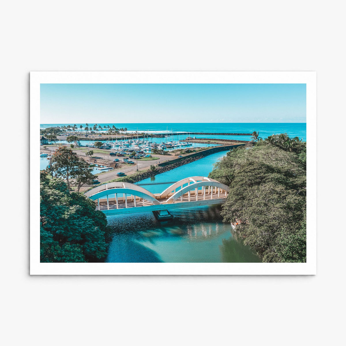 Haleiwa Photo Poster, print only (unframed), white border