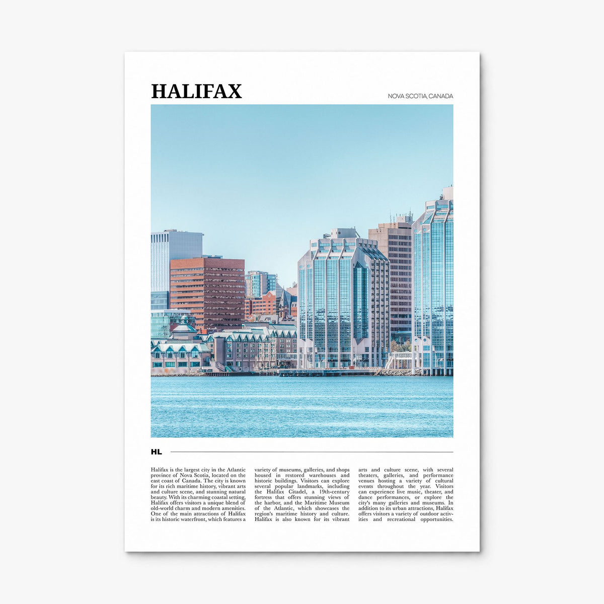 Halifax Travel Poster, print only (unframed)
