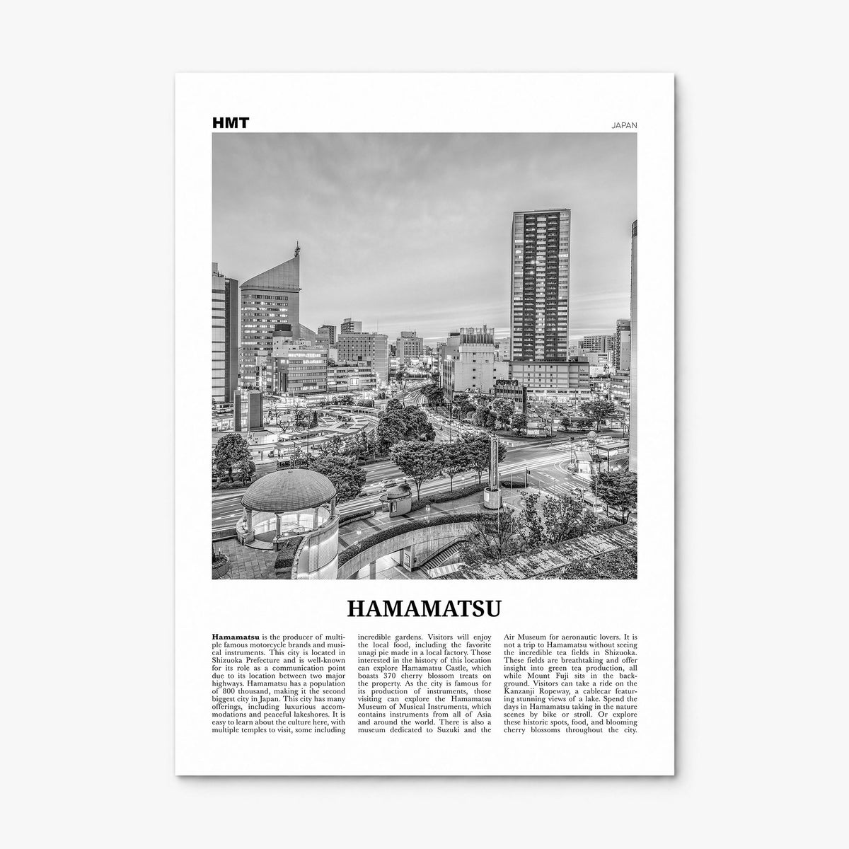 Hamamatsu Newspaper Poster, print only (unframed)