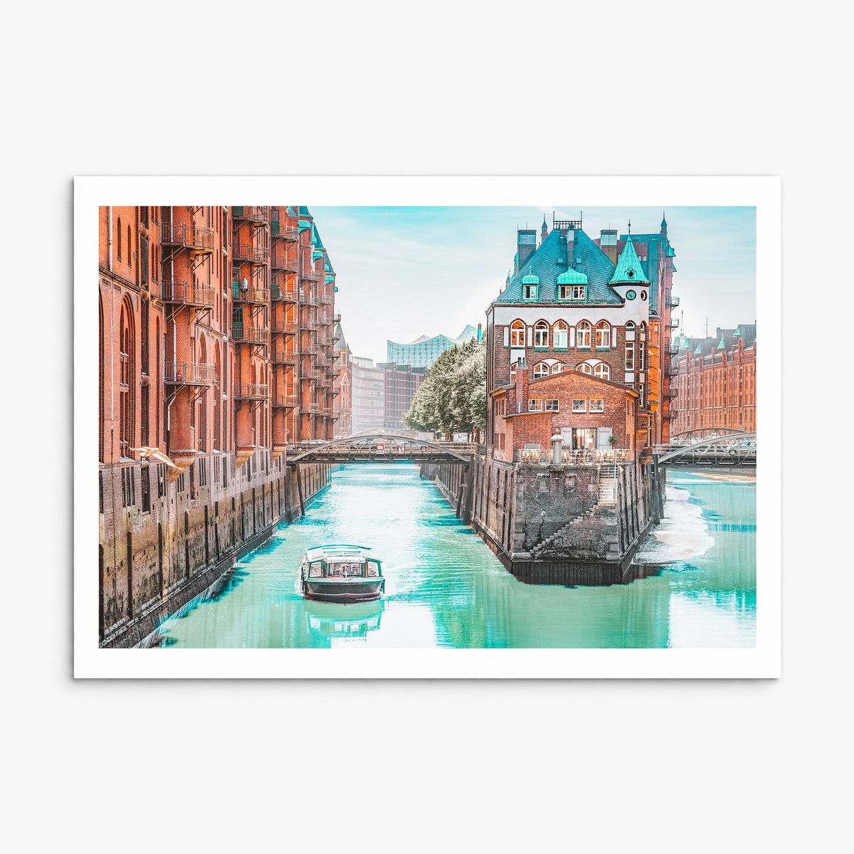 Hamburg Photo Poster, print only (unframed), white border