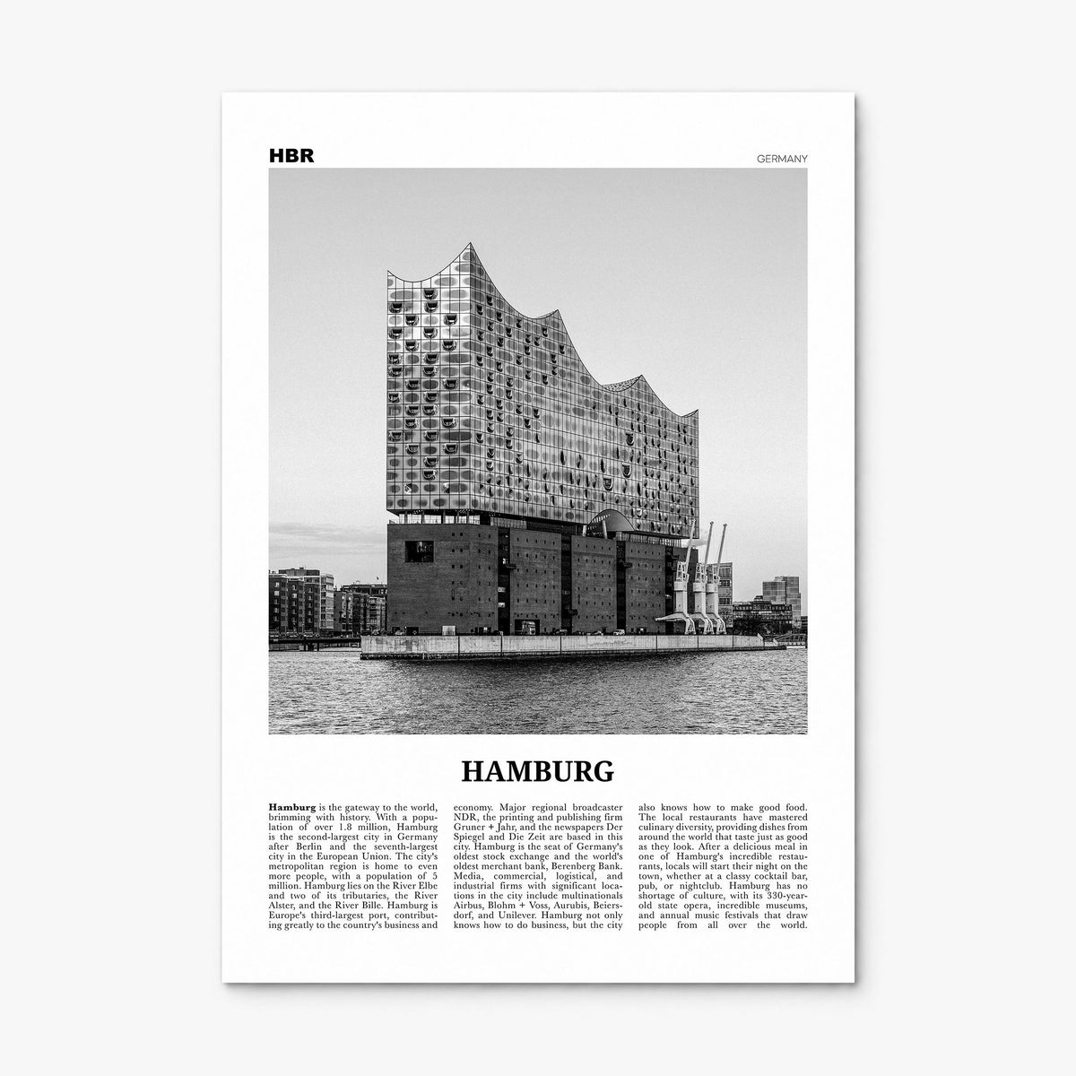 Hamburg Newspaper No 2 Poster, print only (unframed)
